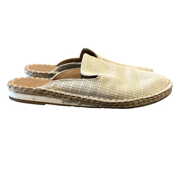 UNIVERSAL THREAD tan woven flat espadrille slide slip ons size 10 - Picture 3 of 8